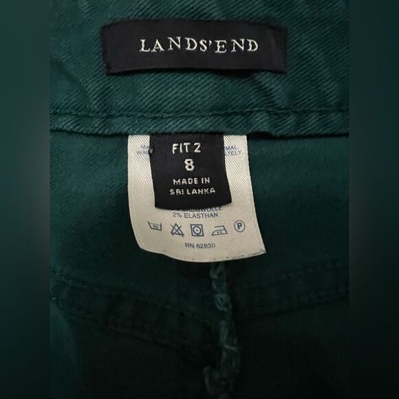 Lands’ End Women’s Fit 2 Straight Leg Pants - Teal Green - Size 8 - Picture 4 of 6